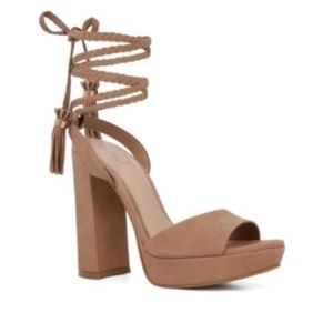 Tan Aldo Chareri Block Heels